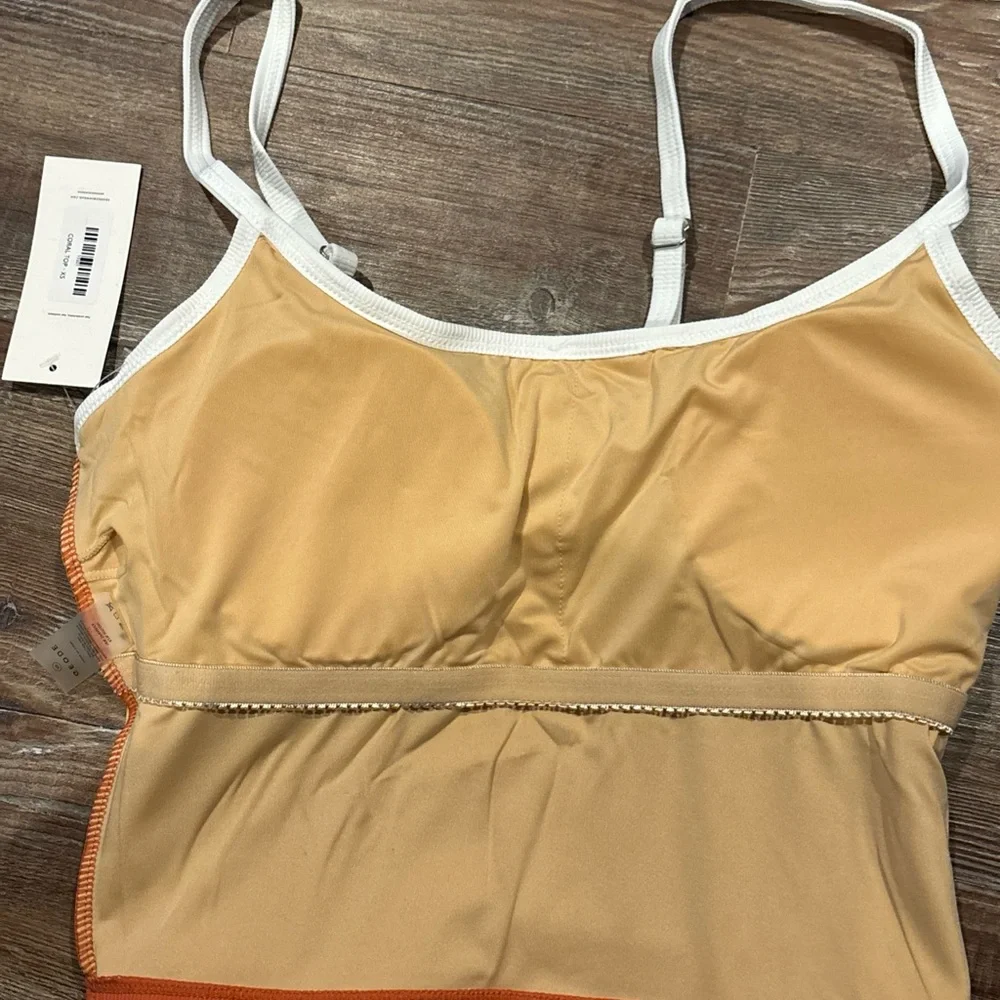 Geode Ribbed Coral High Waist Bikini And RIBBED SCOOP NECK multiple sizes - Picture 4 of 8